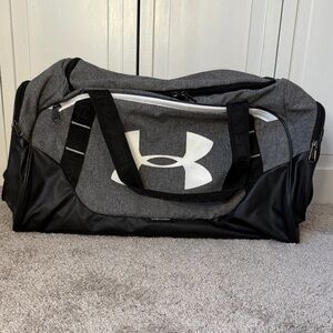 Under Armour Gray and Black Duffle Bag